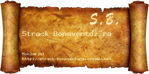 Strack Bonaventúra névjegykártya